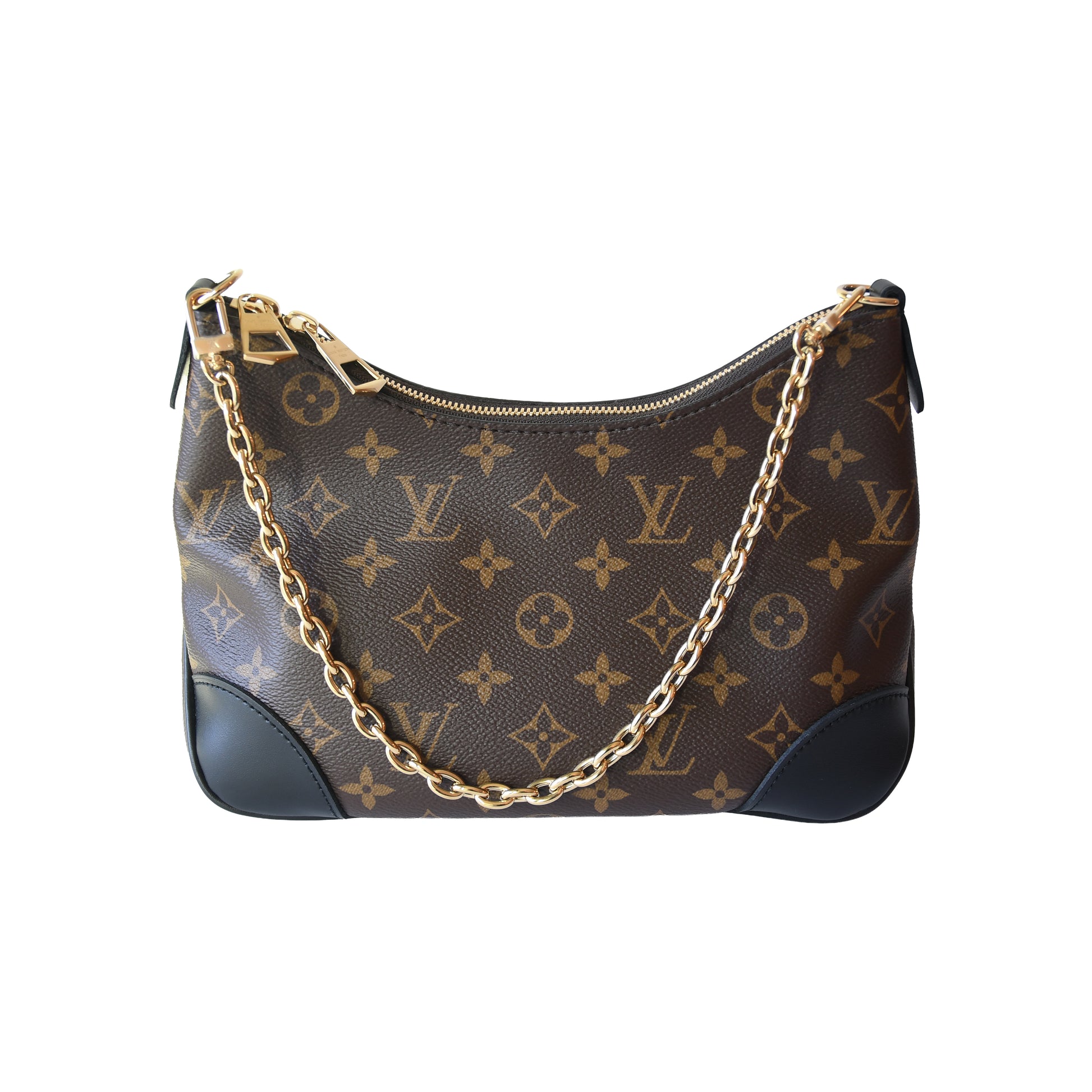 Louis Vuitton Boulogne PM Handbag Black-NOBLEMARS