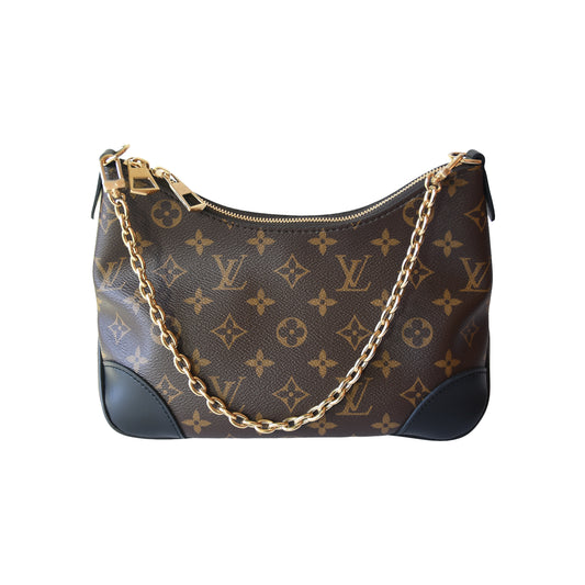 Louis Vuitton Boulogne PM Handbag Black-NOBLEMARS