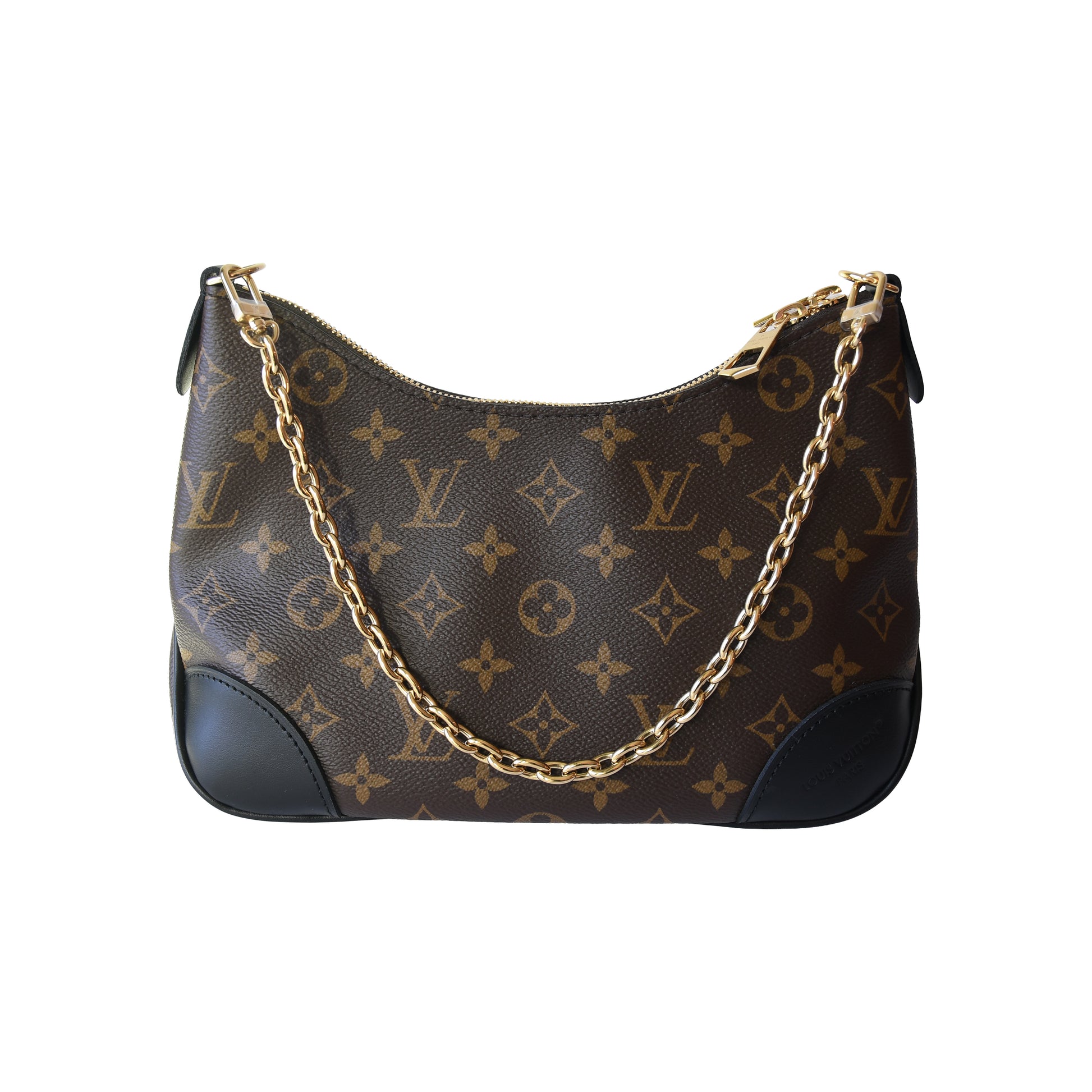 Louis Vuitton Boulogne PM Handbag Black-NOBLEMARS