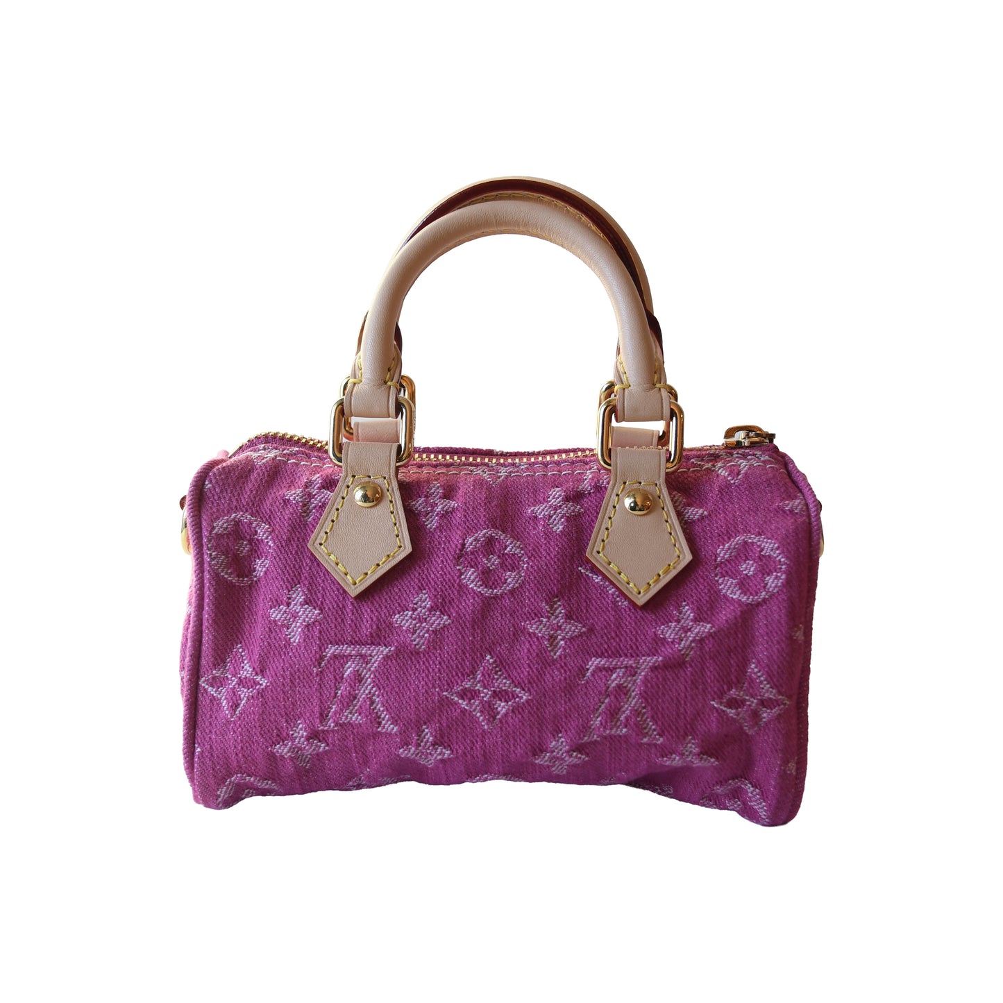 Louis Vuitton Nano Speedy Denim Pink-NOBLEMARS
