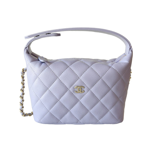 Chanel Caviar Quilted Hobo Bags Light Purple——NOBLEMARS