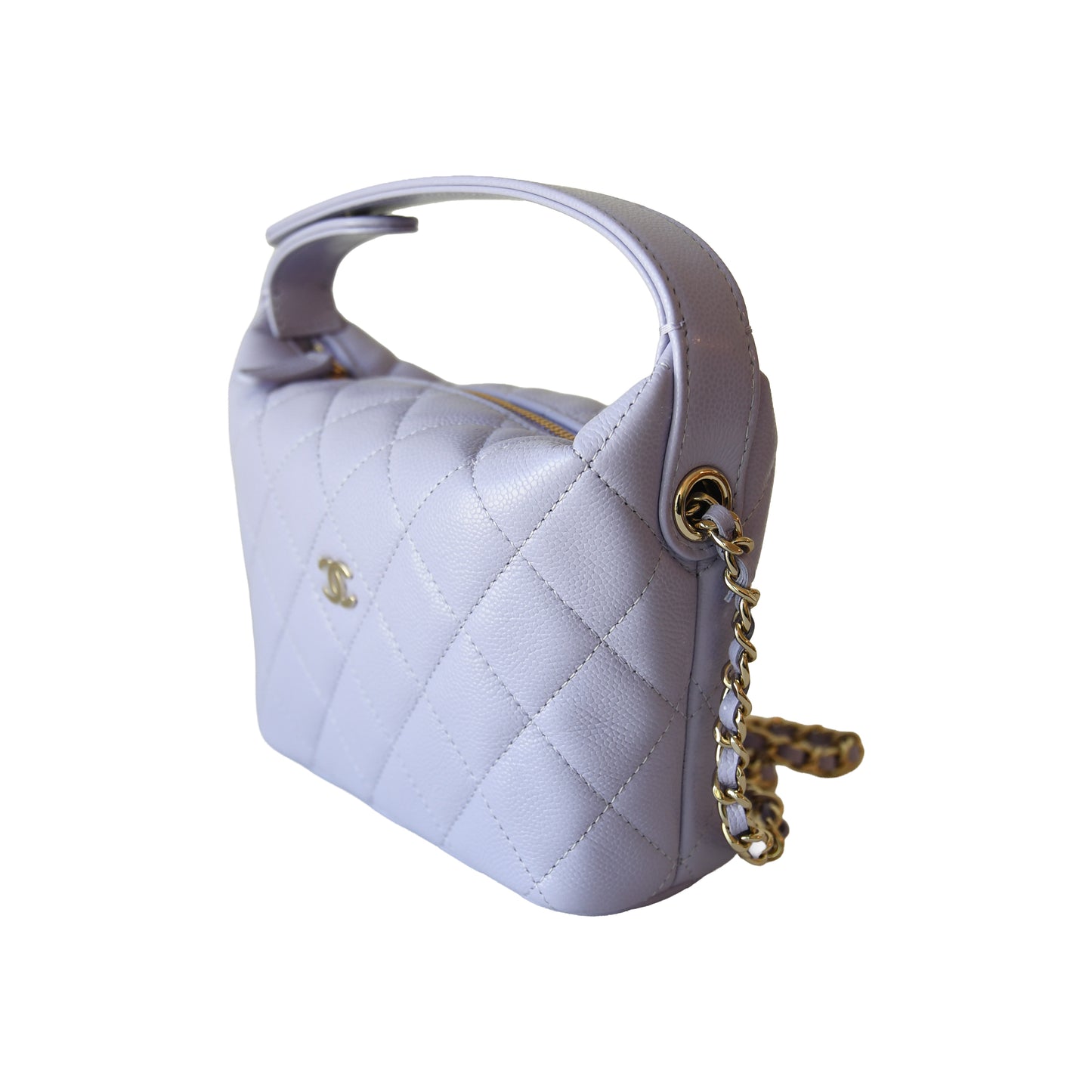 Chanel Caviar Quilted Hobo Bags Light Purple-NOBLEMARS