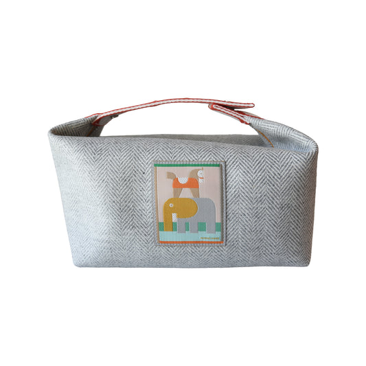 Hermes Bride A Brac Case Bag Animaux Blocks Grey——NOBLEMARS