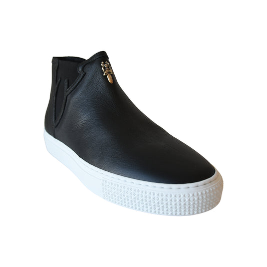 Chrome Hearts Dagger Leather Slip On Sneaker Black——NOBLEMARS