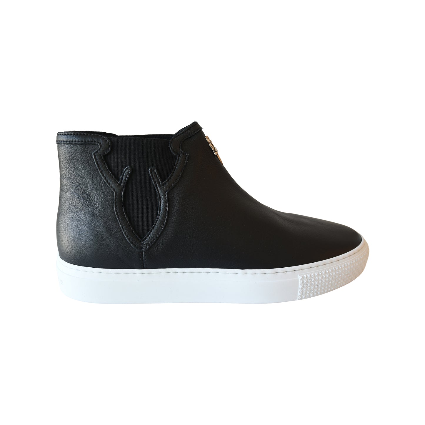Chrome Hearts Dagger Leather Slip On Sneaker Black-NOBLEMARS