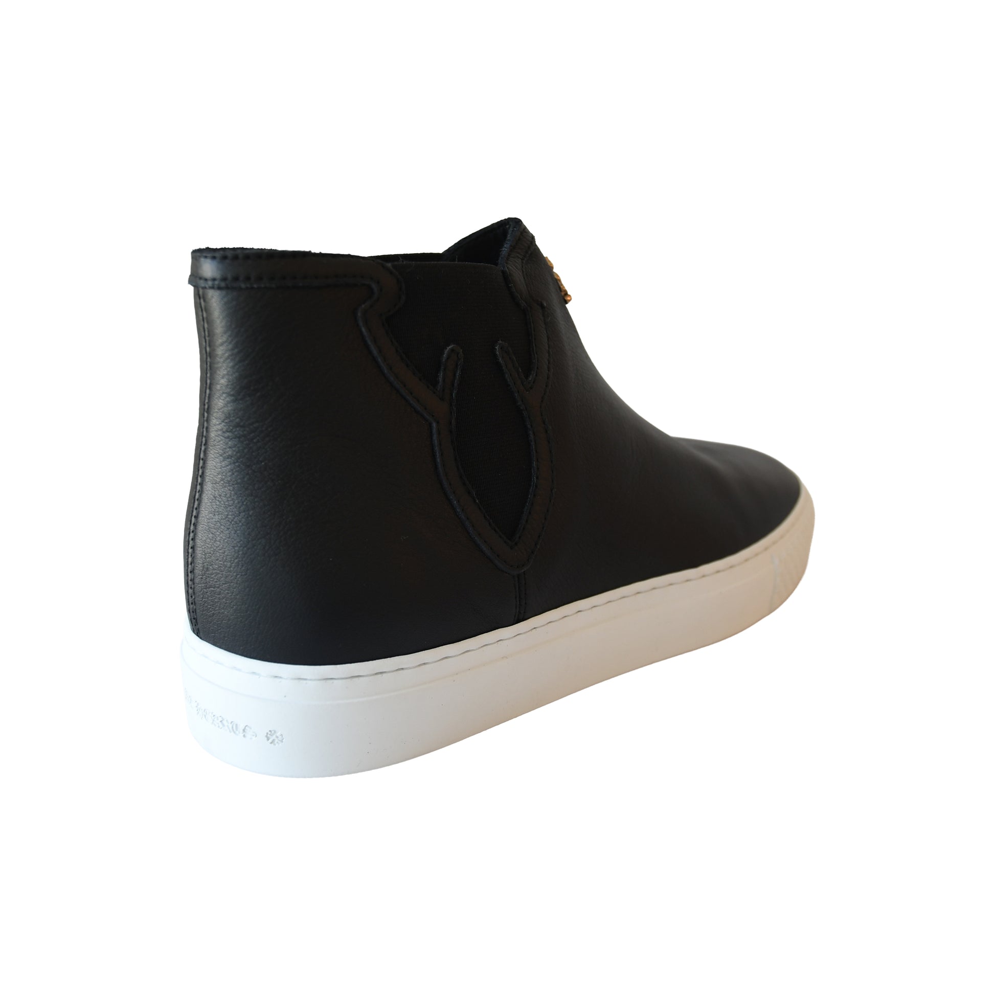 Chrome Hearts Dagger Leather Slip On Sneaker Black-NOBLEMARS