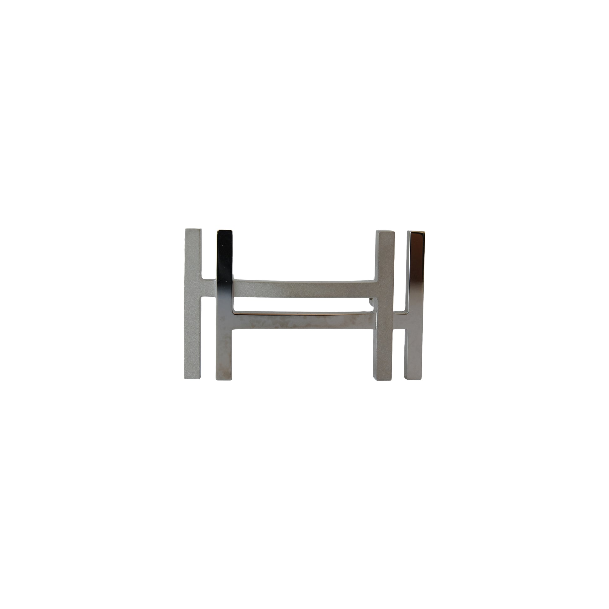 Hermes H AU Carre Reversible Belt Noir Blanc-NOBLEMARS