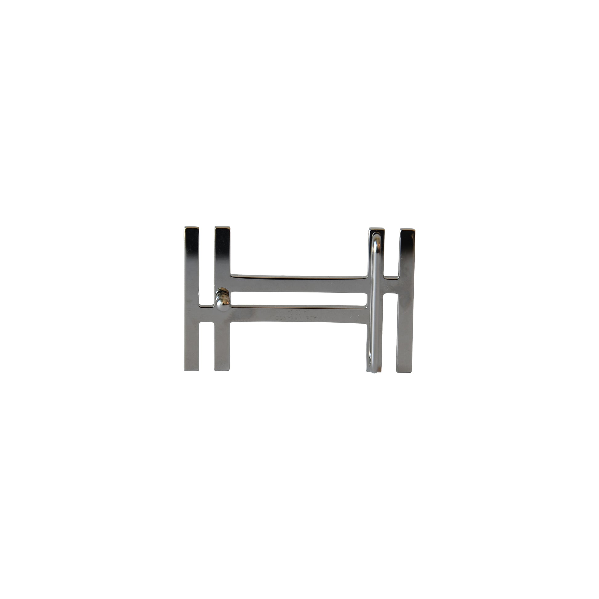 Hermes H AU Carre Reversible Belt Noir Blanc-NOBLEMARS