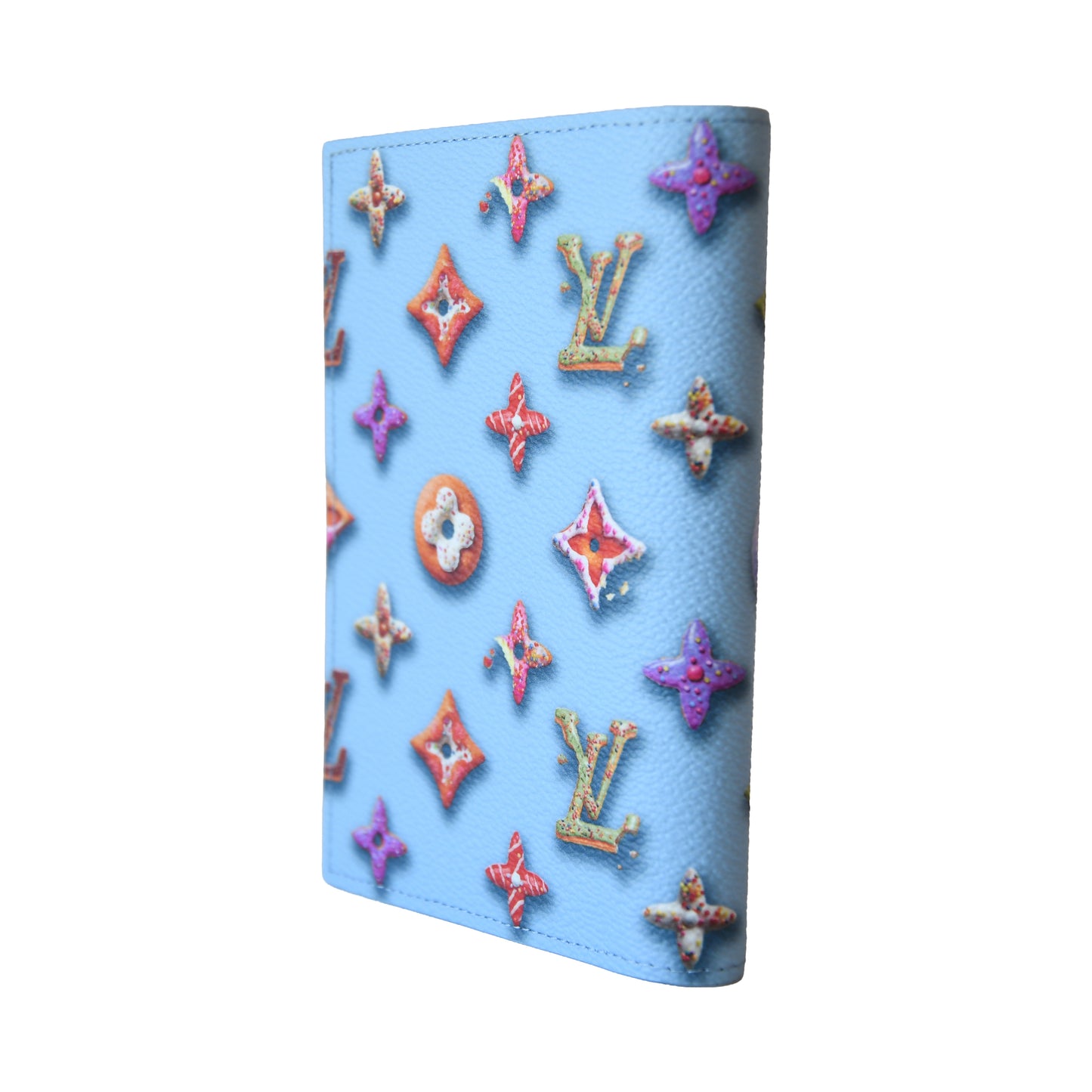 Louis Vuitton Monogram Donuts Passport Cover Blue-NOBLEMARS