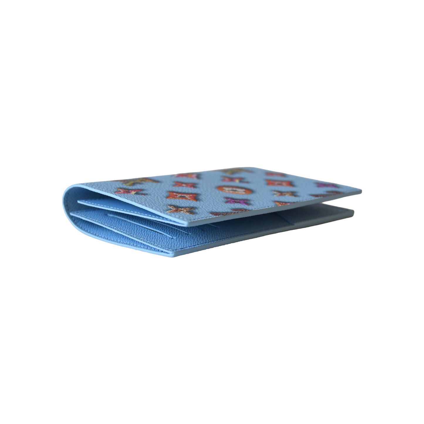 Louis Vuitton Monogram Donuts Passport Cover Blue-NOBLEMARS