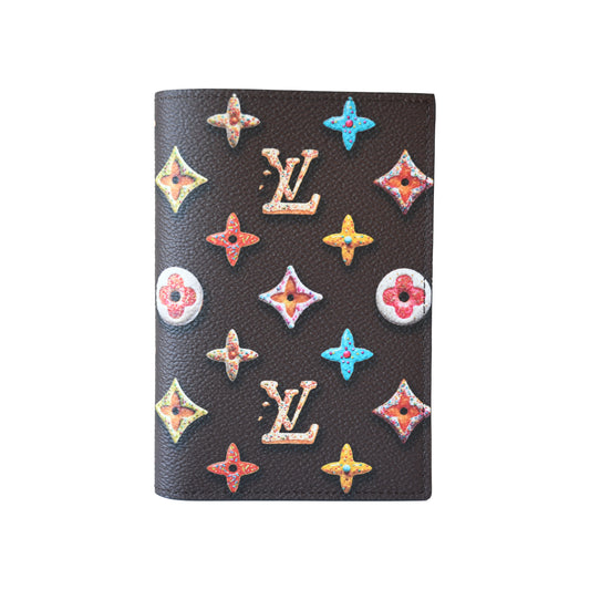 Louis Vuitton Monogram Donuts Passport Cover Brown——NOBLEMARS