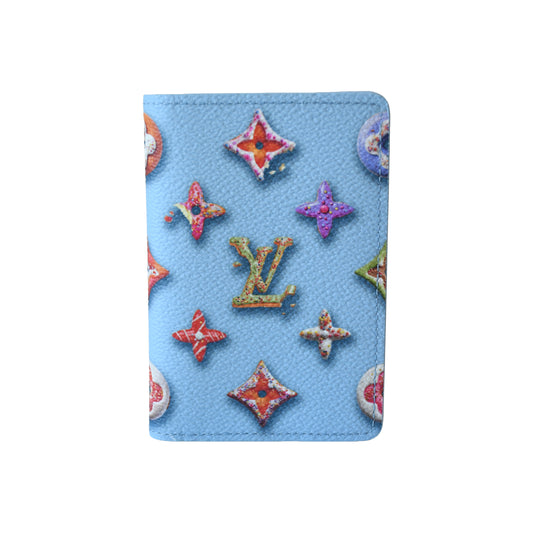 Louis Vuitton Monogram Donuts Pocket Organizer Blue——NOBLEMARS