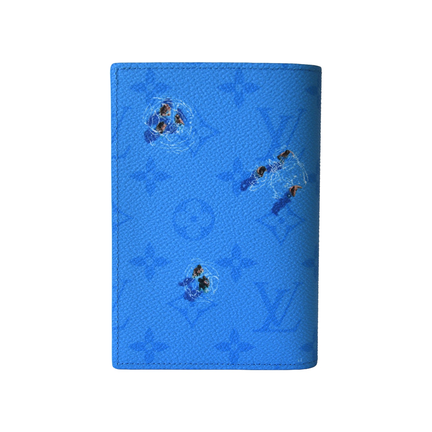 Louis Vuitton Monogram Swimming Pool Passport Cover Blue-NOBLEMARS
