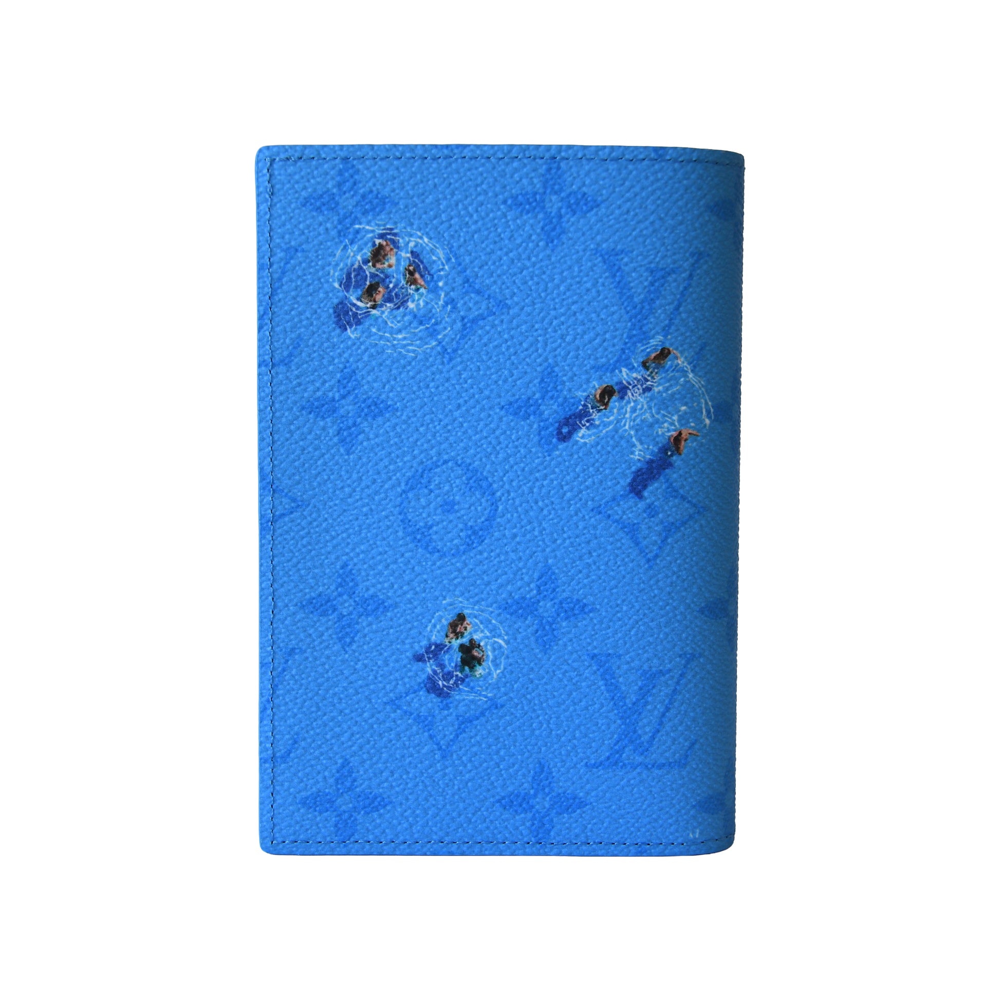 Louis Vuitton Monogram Swimming Pool Passport Cover Blue-NOBLEMARS