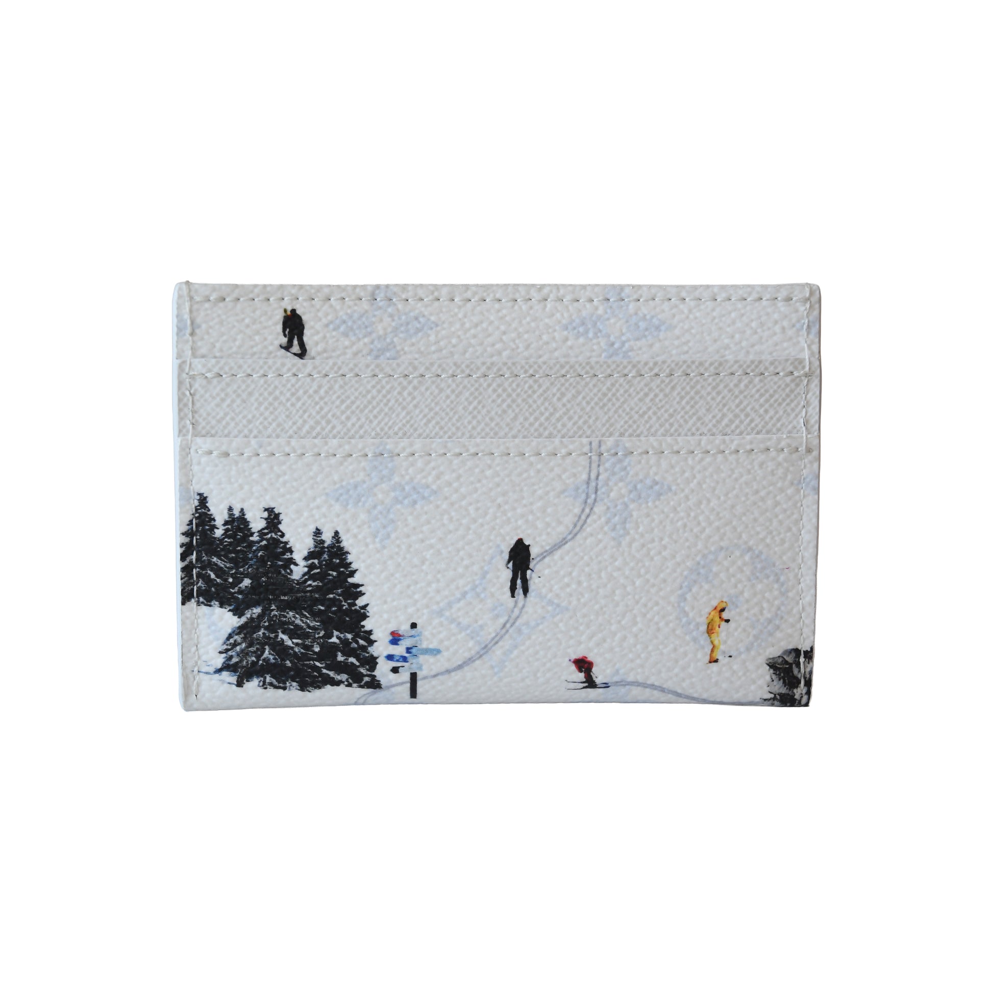 Louis Vuitton Monogram Ski Card Holder White-NOBLEMARS