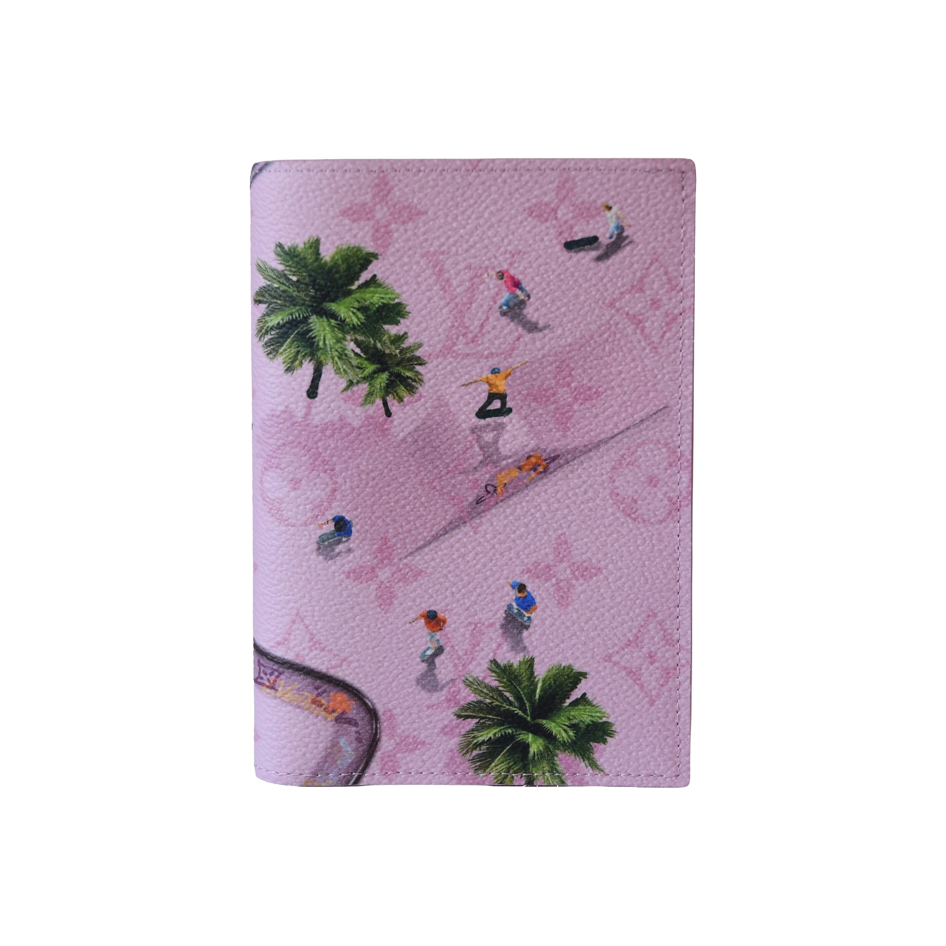 Louis Vuitton Monogram Skate Park Passport Cover Pink-NOBLEMARS