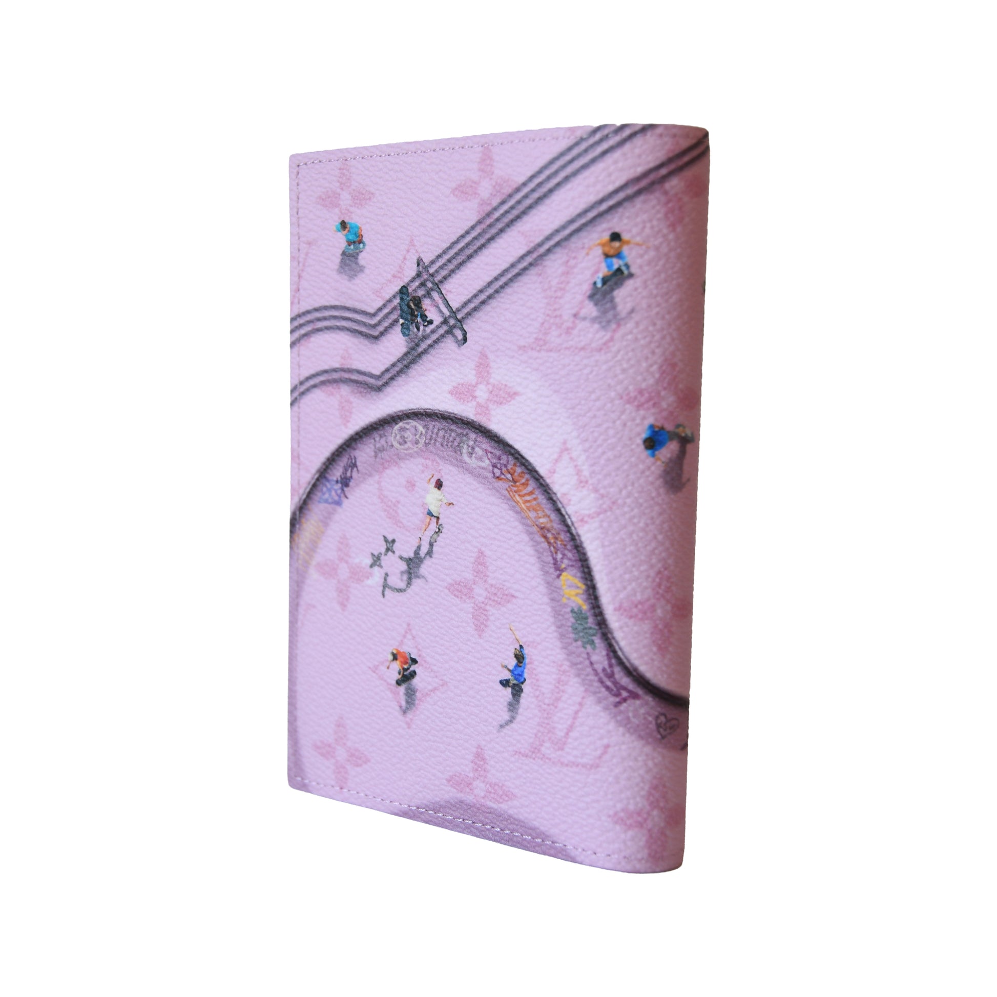 Louis Vuitton Monogram Skate Park Passport Cover Pink-NOBLEMARS