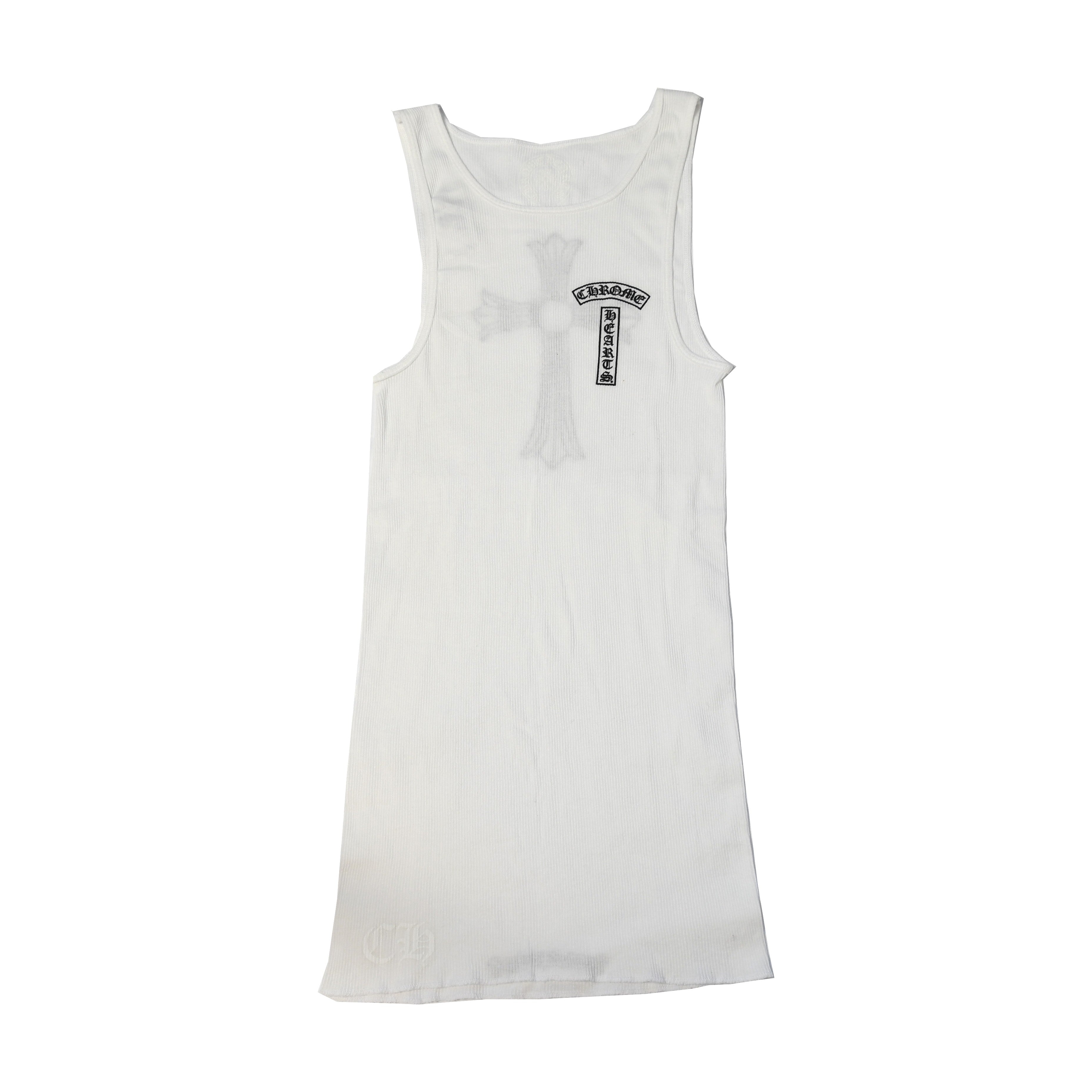 Chrome Hearts T-Bar Cross Ribbed Tank Top White – NOBLEMARS