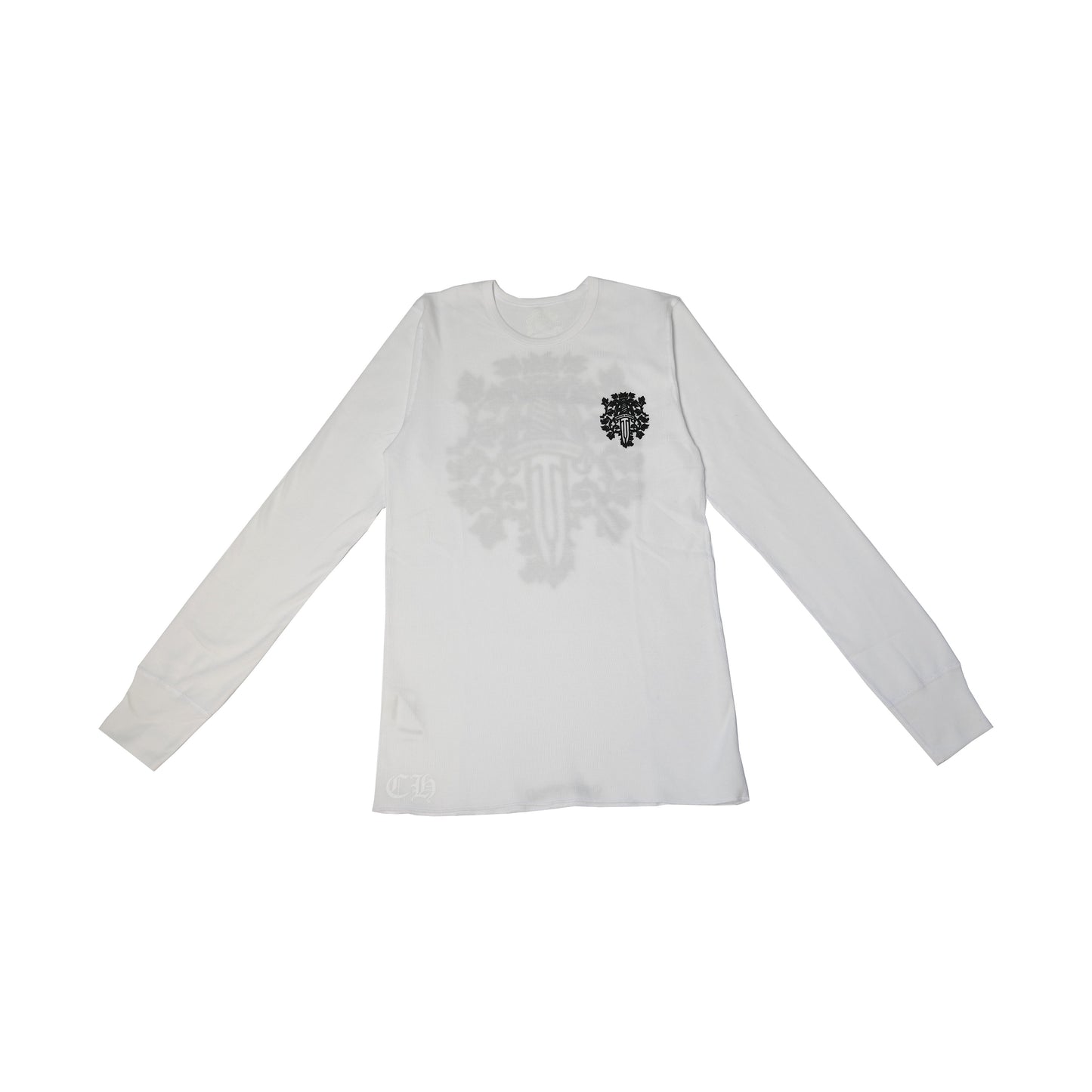 Chrome Hearts Vine Dagger Pocket Thermal L/S Shirt White-NOBLEMARS
