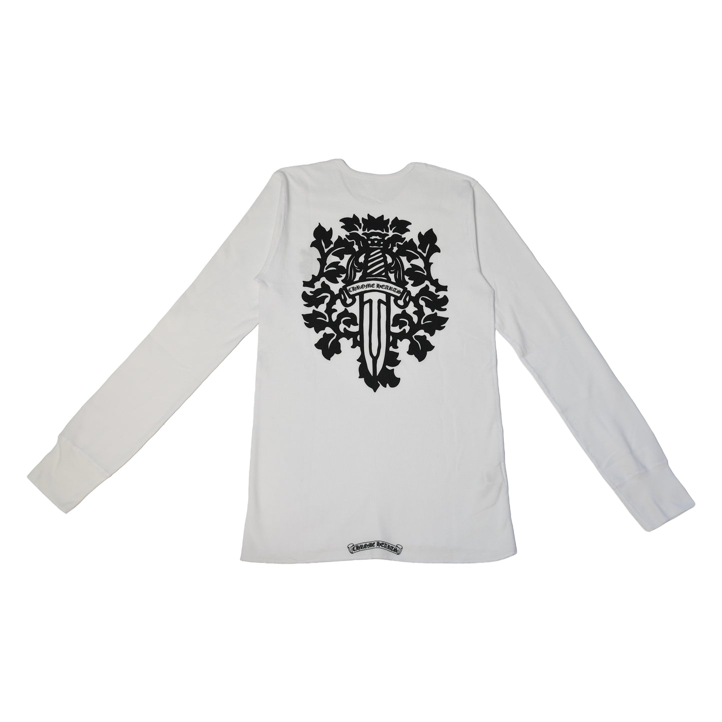 Chrome Hearts Vine Dagger Pocket Thermal L/S Shirt White-NOBLEMARS
