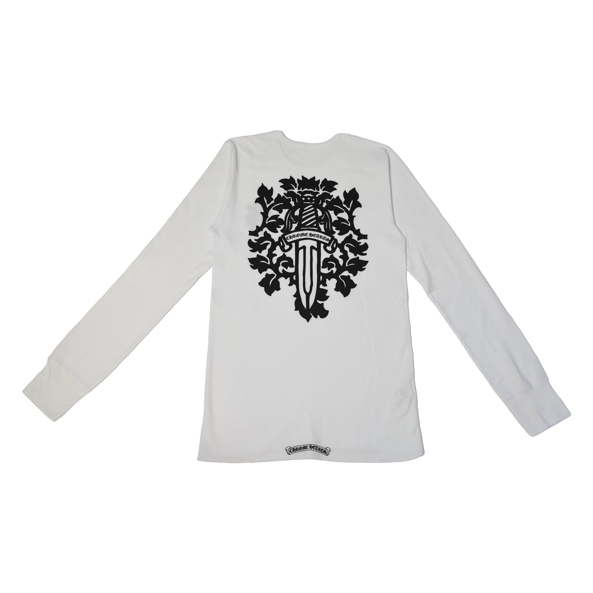 Chrome Hearts Vine Dagger Pocket Thermal L/S Shirt White-NOBLEMARS