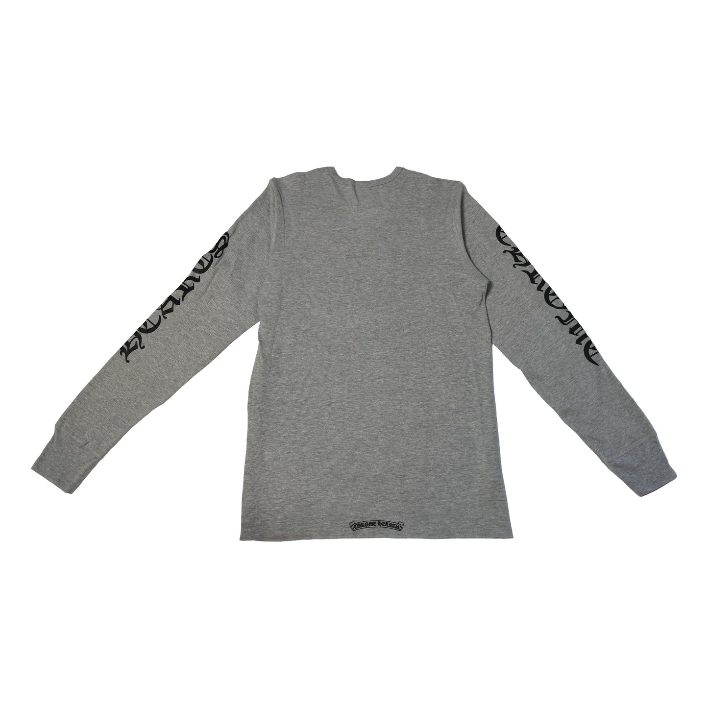 Chrome Hearts Scroll Logo Thermal L/S T-Shirts Grey-NOBLEMARS