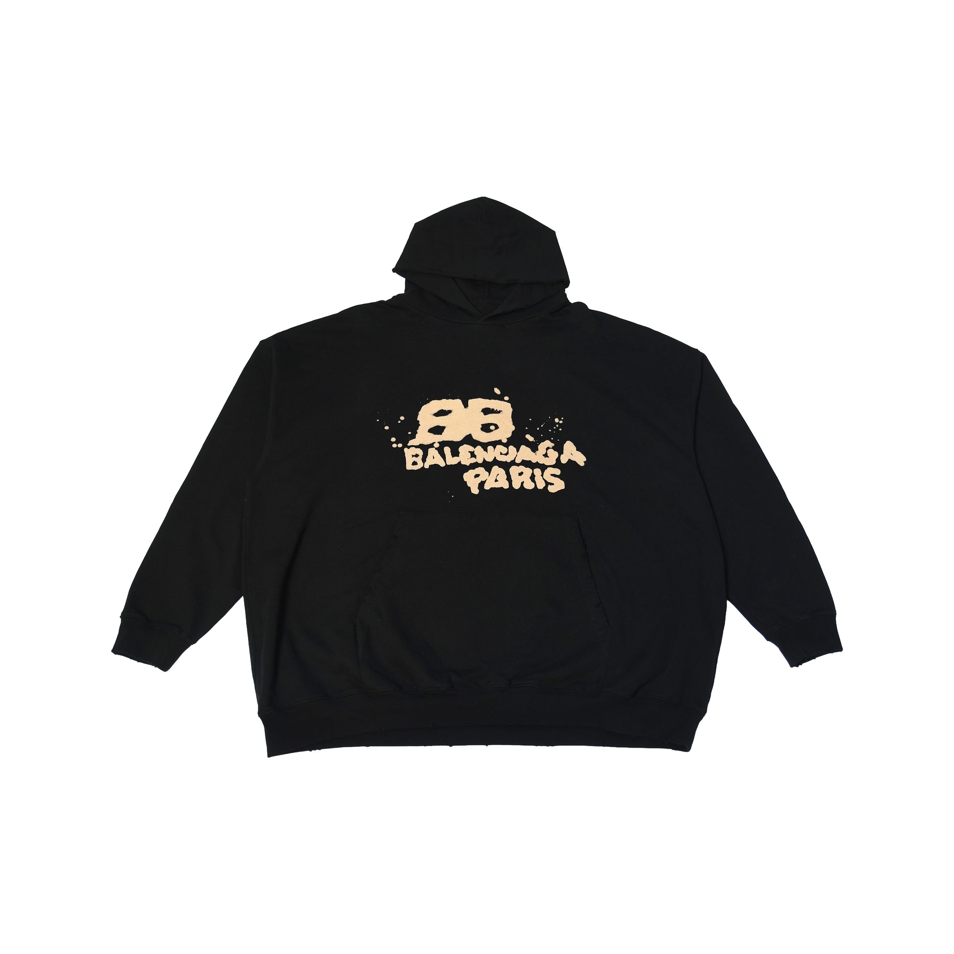 Balenciaga Hand Drawn BB Icon Hoodie Black-NOBLEMARS