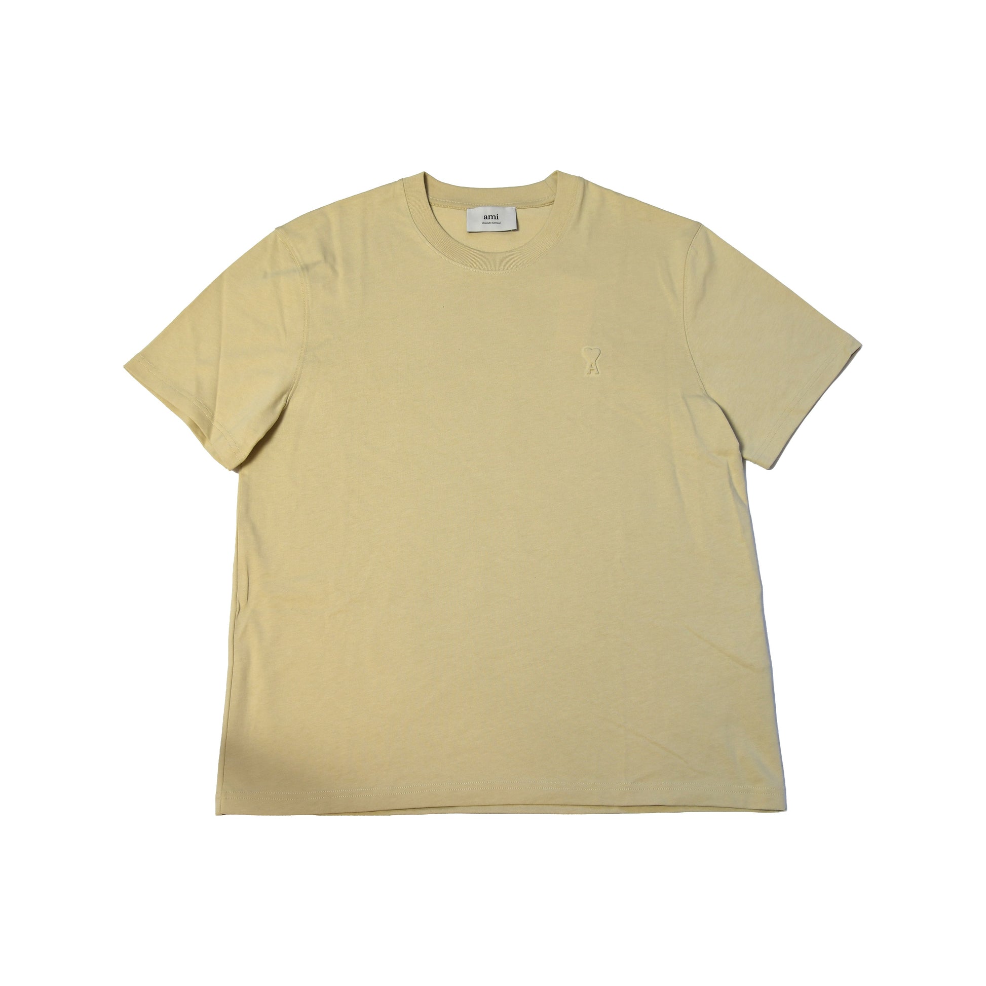 Ami Paris Ami de Coeur T-Shirts Beige-NOBLEMARS