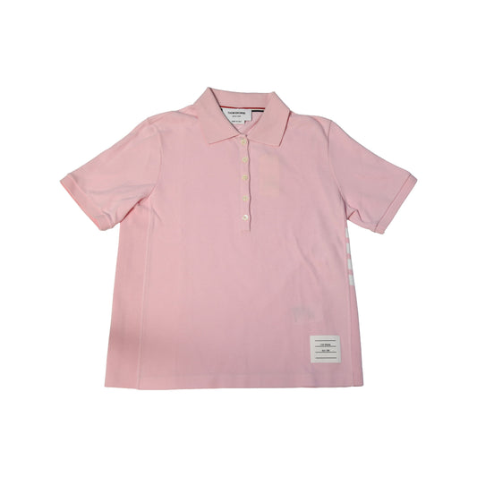Thom Browne Classic Pique 4-Bar Polo T-Shirts Light Pink-NOBLEMARS