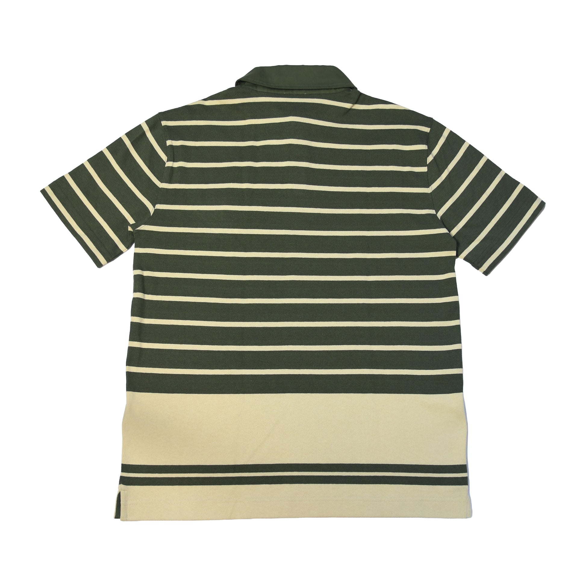 Burberry Striped Cotton Polo Shirts Green Beige-NOBLEMARS