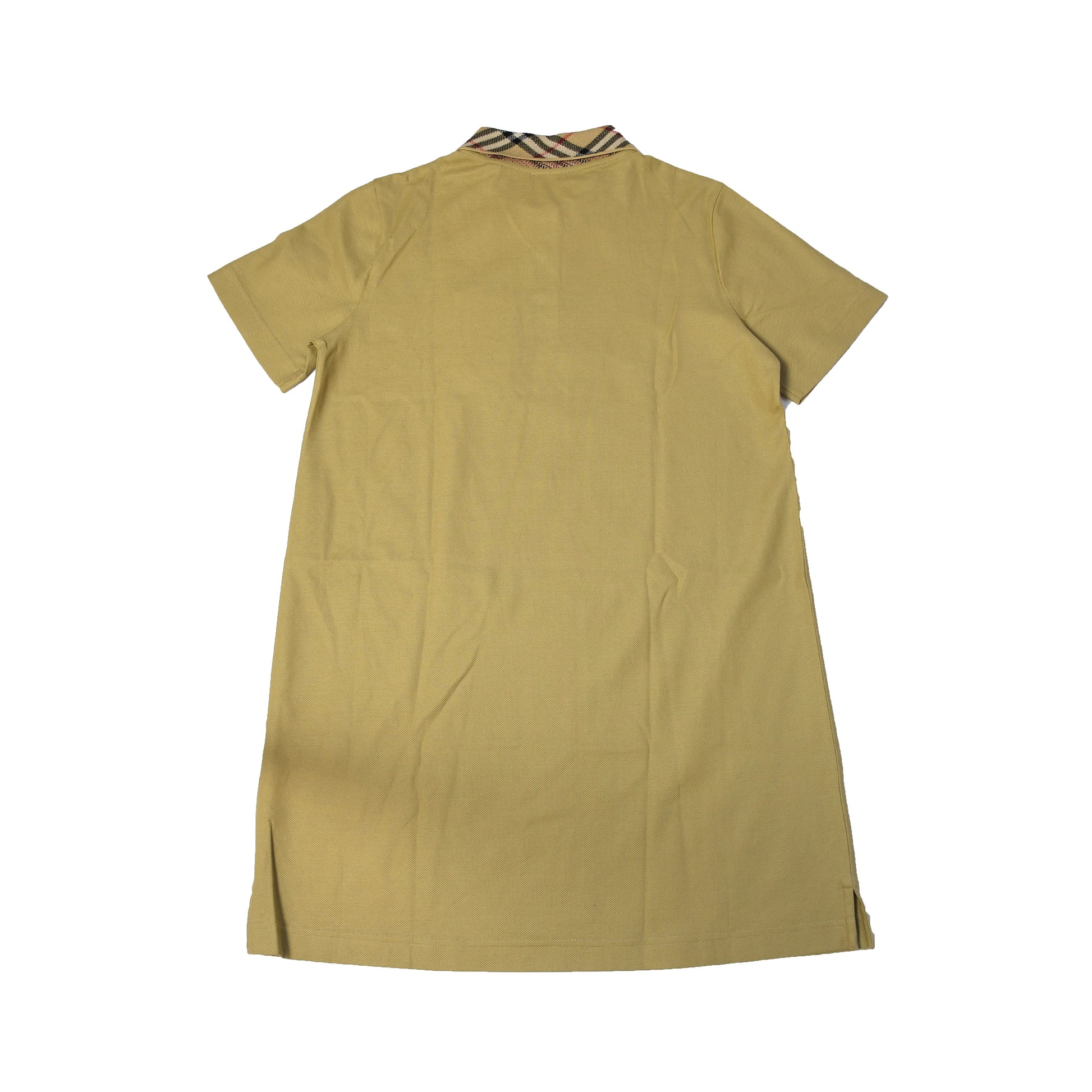 Burberry Check Collar Cotton Polo Shirts Dress Beige – NOBLEMARS
