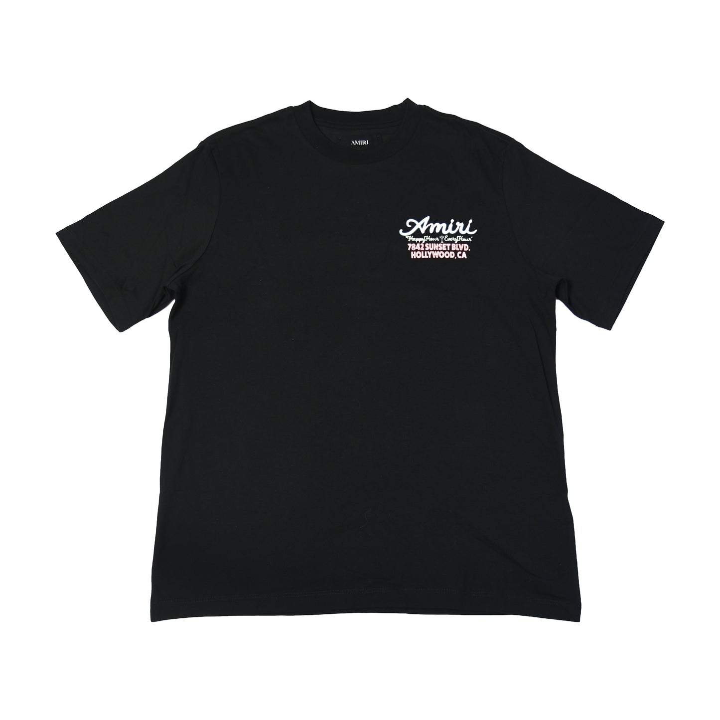 Amiri Neon Lights Oversize Graphic T-Shirts Black-NOBLEMARS