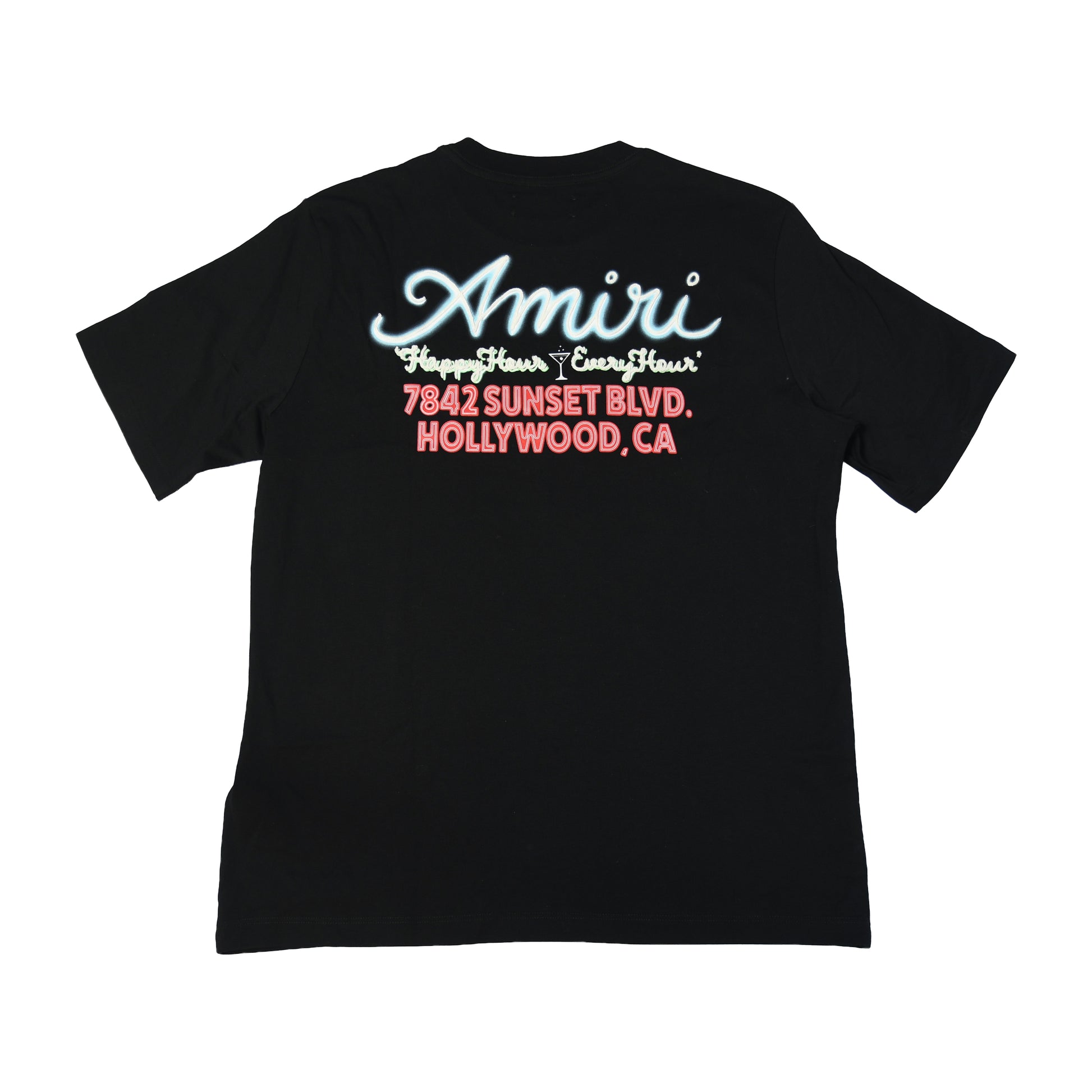 Amiri Neon Lights Oversize Graphic T-Shirts Black-NOBLEMARS