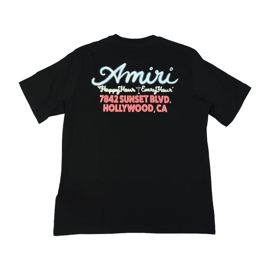 Amiri Neon Lights Oversize Graphic T-Shirts Black-NOBLEMARS
