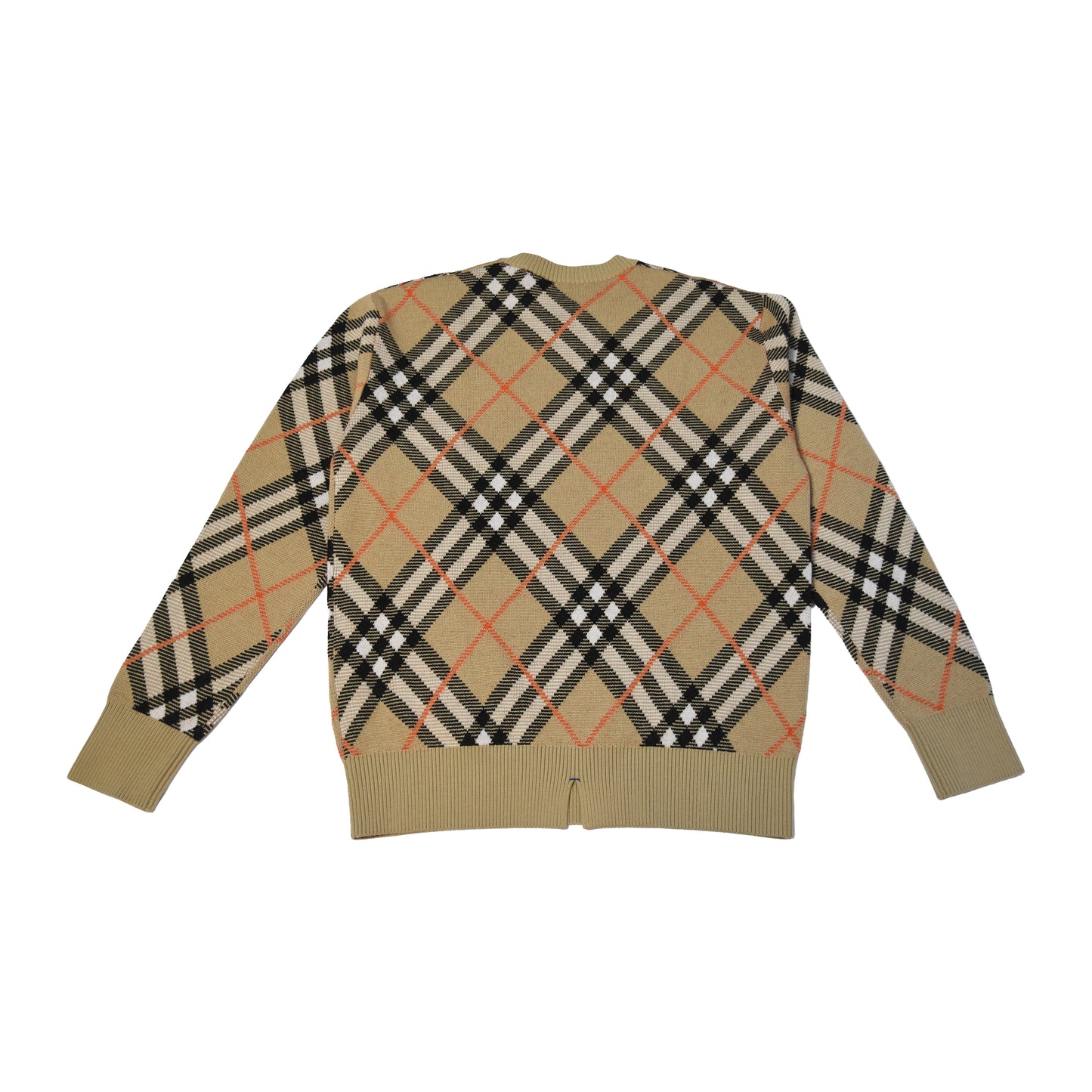 Burberry Check Wool Mohair Blend Sweaters Beige-NOBLEMARS