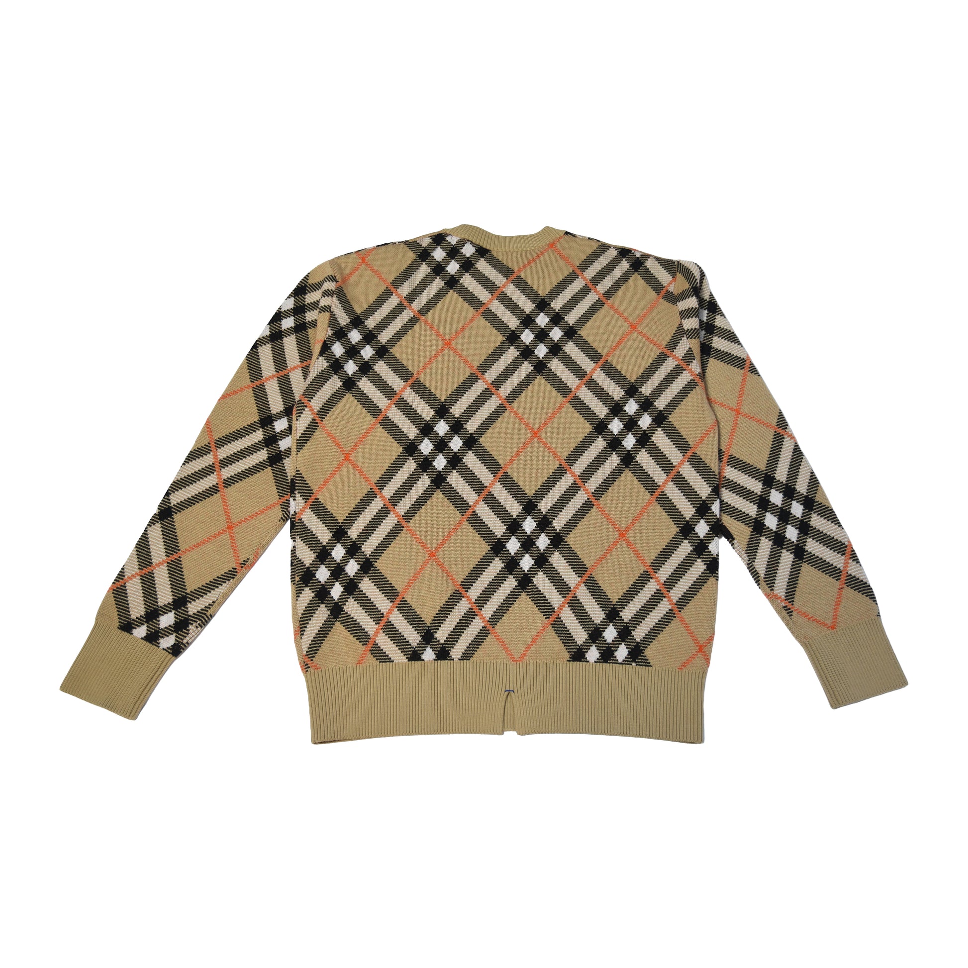 Burberry Check Wool Mohair Blend Sweaters Beige-NOBLEMARS