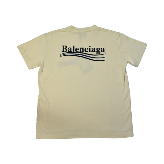 Balenciaga Political Campaign T-Shirts Beige-NOBLEMARS