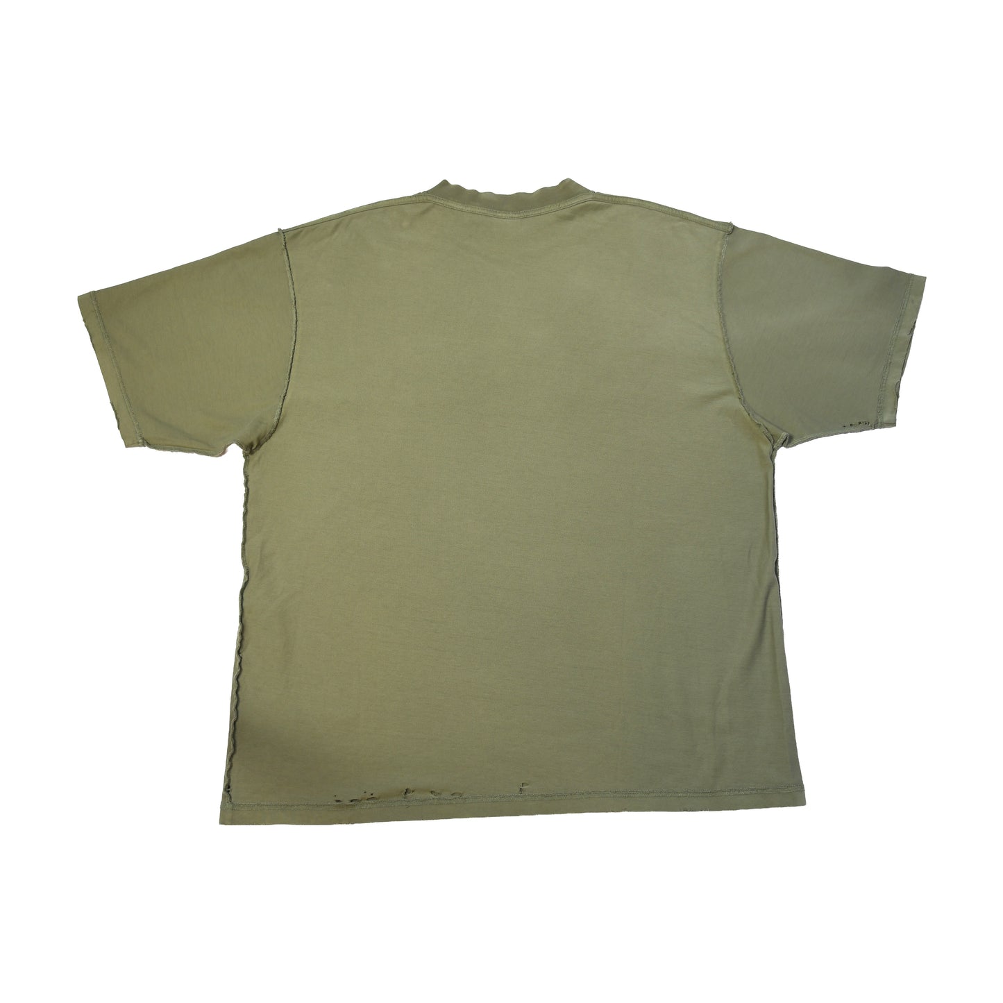 Balenciaga Barbwire Logo Oversized T-Shirts Olive-NOBLEMARS