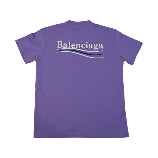 Balenciaga Political Campaign T-Shirts Purple-NOBLEMARS