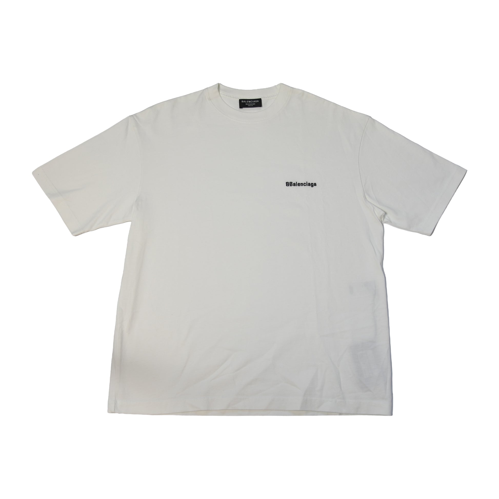 Balenciaga BB Logo T-Shirts White-NOBLEMARS