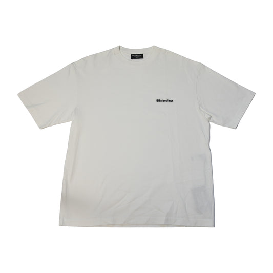 Balenciaga BB Logo T-Shirts White-NOBLEMARS