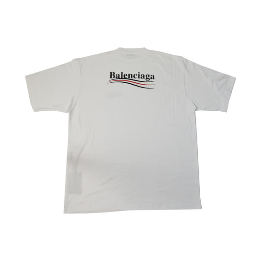 Balenciaga Political Campaign T-Shirts White-NOBLEMARS