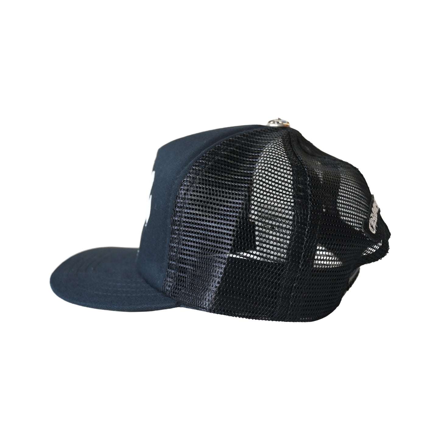Chrome Hearts Cemetery Cross Trucker Hat Black-NOBLEMARS
