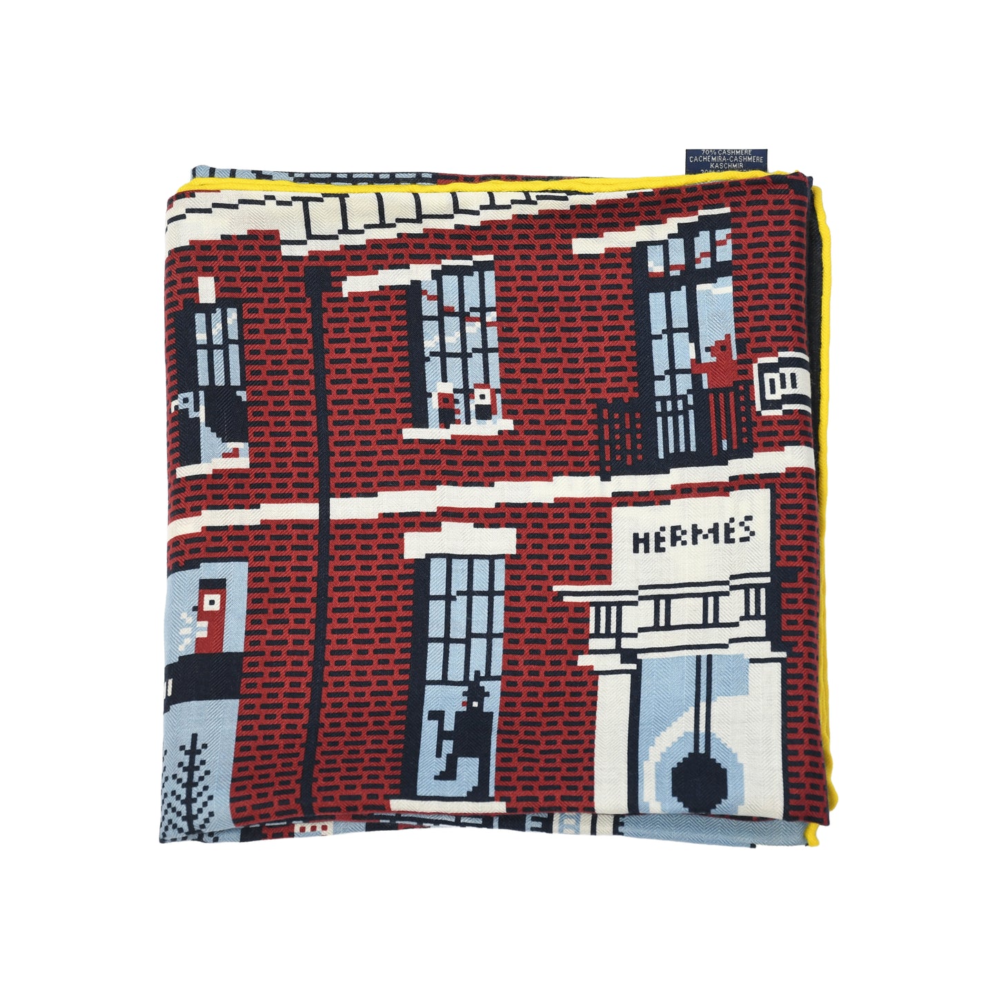 Hermes Madison 706 Party Cashmere Silk Square Scarf Multicolor-NOBLEMARS