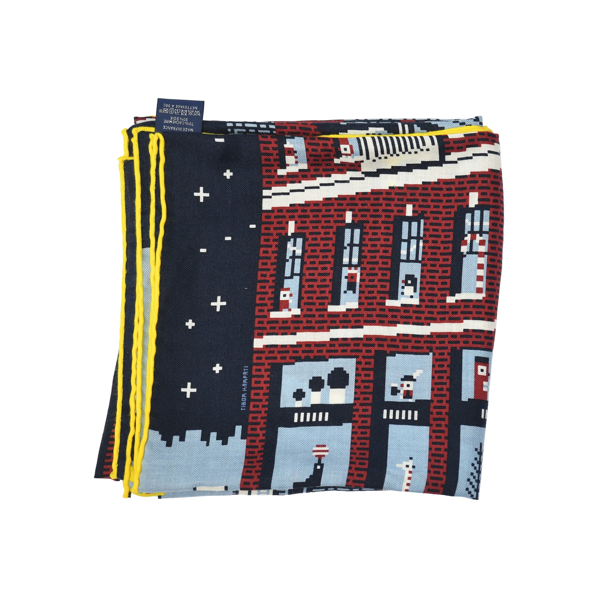 Hermes Madison 706 Party Cashmere Silk Square Scarf Multicolor-NOBLEMARS