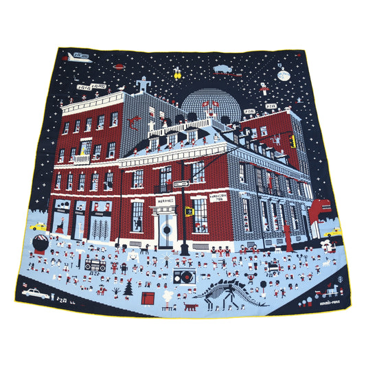 Hermes Madison 706 Party Cashmere Silk Square Scarf Multicolor-NOBLEMARS