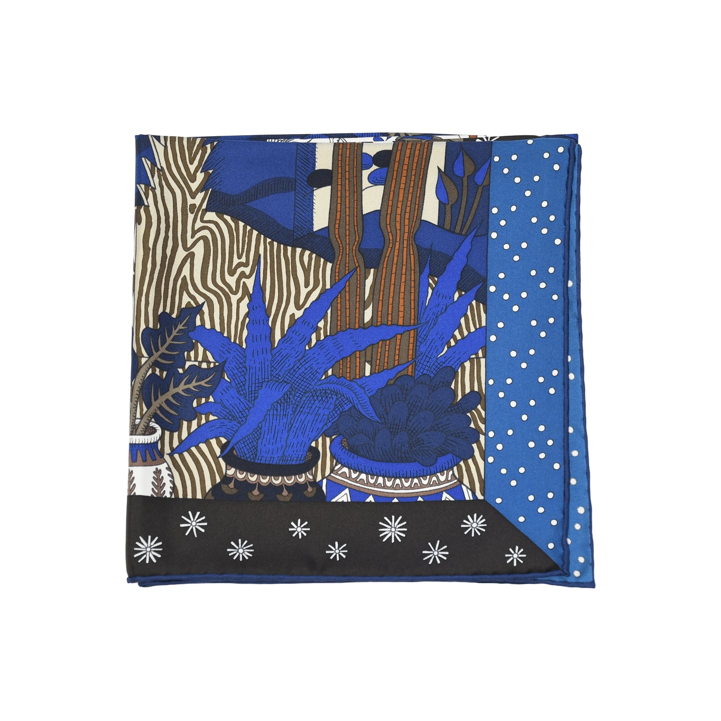 Hermes Le Premier Chant Silk Square Scarf Blue-NOBLEMARS