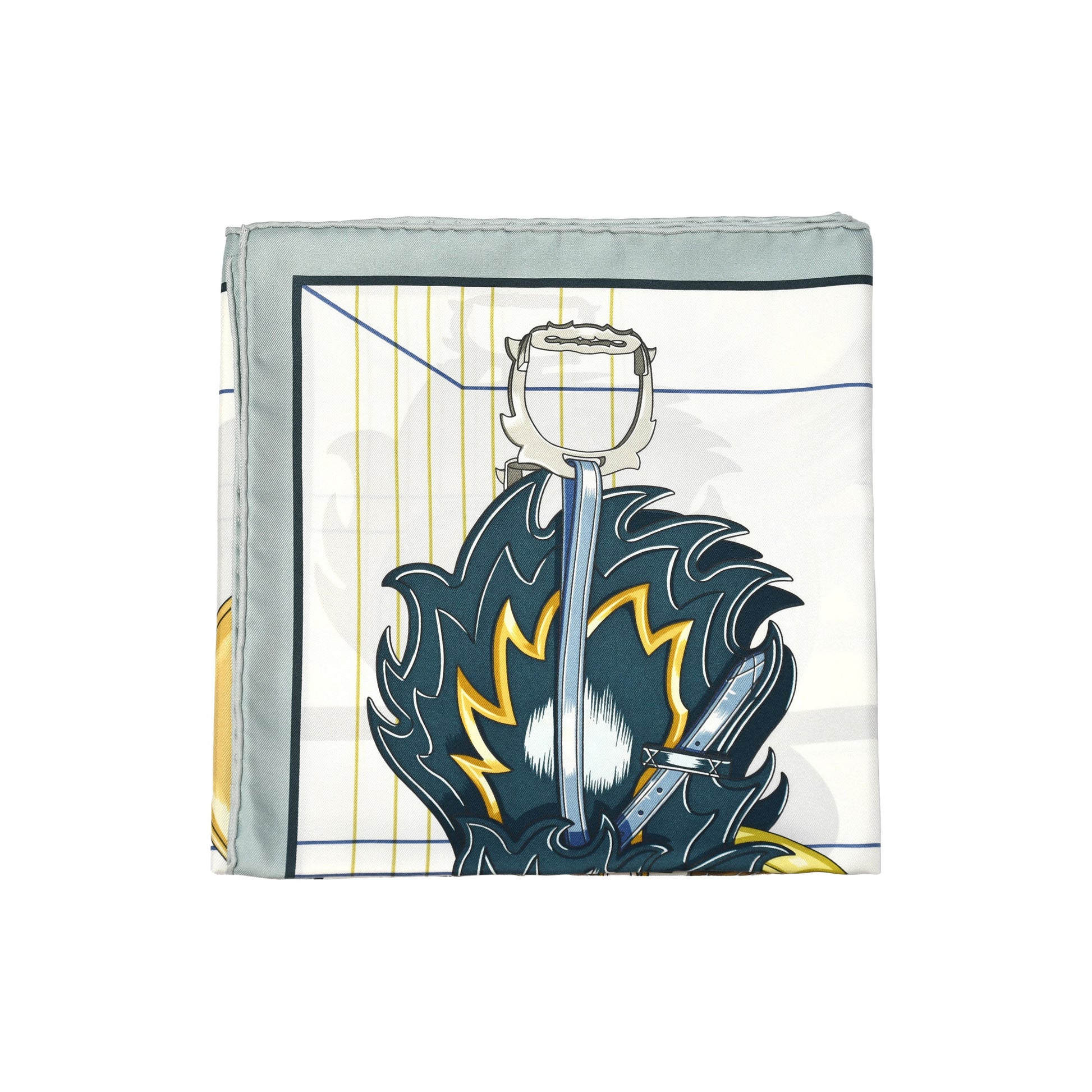 Hermes Carre 90 Tous en Selle Silk Square Scarf Multicolor-NOBLEMARS