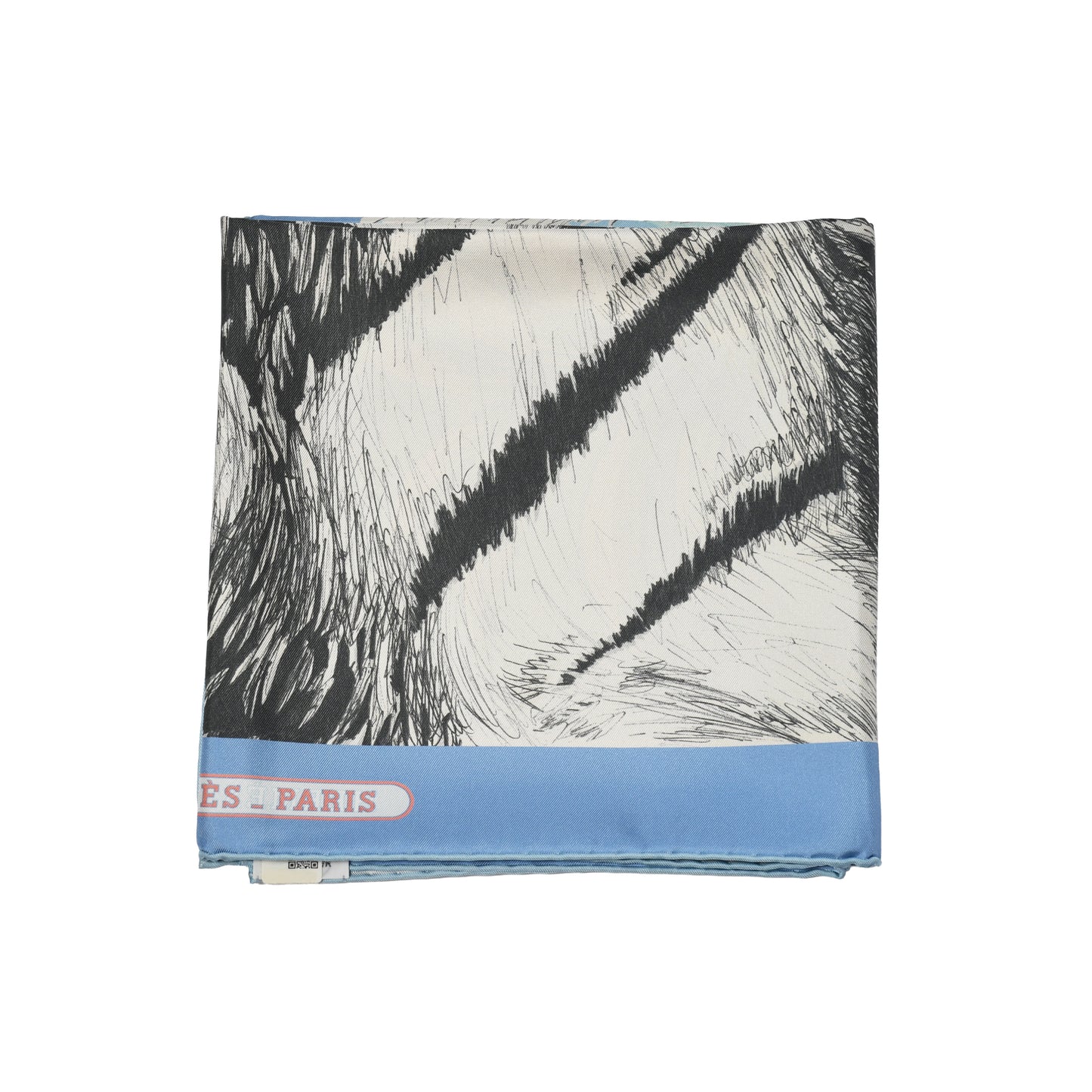 Hermes Tigre Royal Double Face 90 Silk Square Scarf Ciel Multicolor-NOBLEMARS