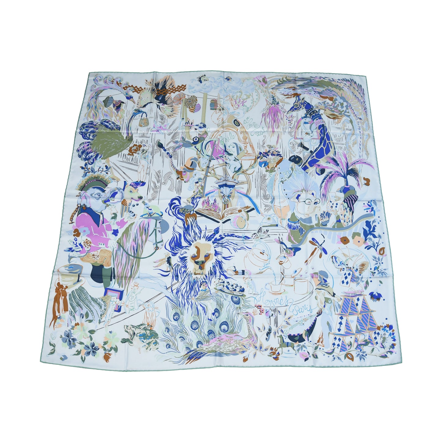 Hermes Emile et une Nuit Silk Square Scarf Multicolor-NOBLEMARS